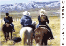 Three Riders Toward Rocky Mountains
